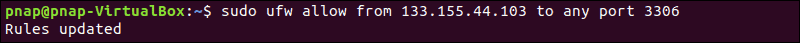 allow-traffic-ufw-firewall-port-3306-mysql-1 Firewall rule added to firewall deamon.