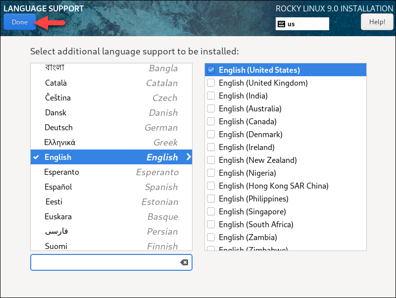 Selecting which language to use in the OS.