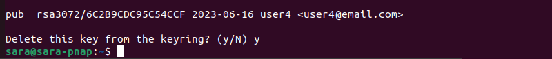 delete multiple public keys with uids second key terminal output