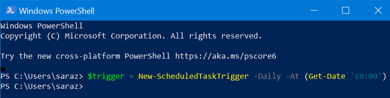 Edit task with PowerShell terminal output
