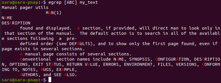 egrep ABC my-text terminal output