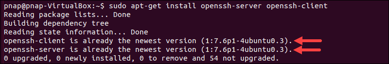 Checking if the latest OpenSSH version is already installed which is required for installation of Hadoop on Ubuntu.