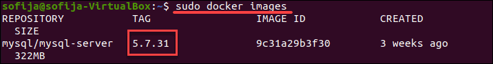 List Docker images.
