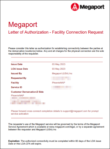 megaport-loa-third-party-cloud-connectivity-user-guide Megaport Letter of Authorization example.