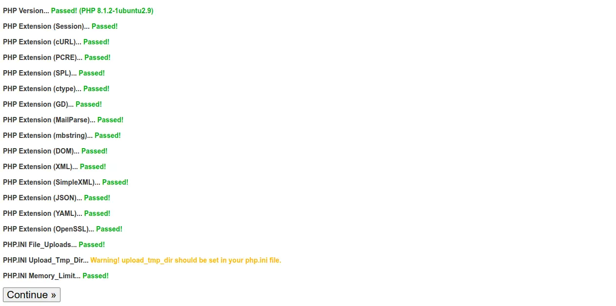 Check server environment