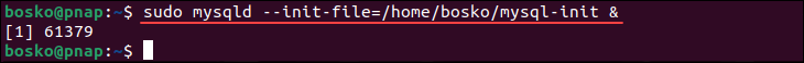 Changing the MySQL root password in Linux.