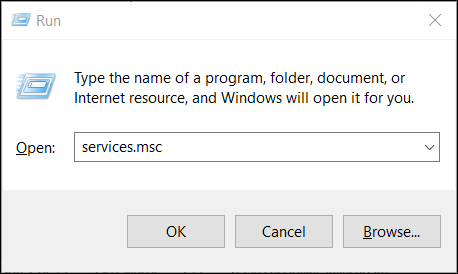 services.msc in Windows
