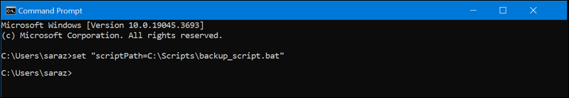 set "scriptPath=C:Scriptsbackup_script.bat terminal output
