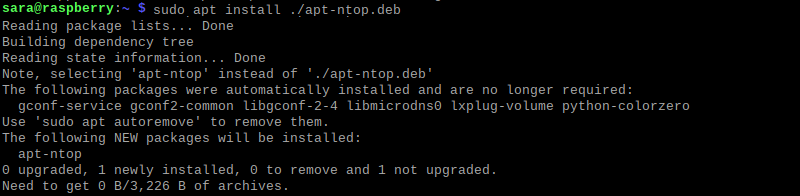 Ntop install package