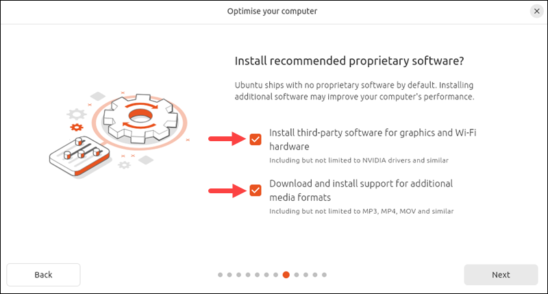 Install third-party software for Ubuntu.